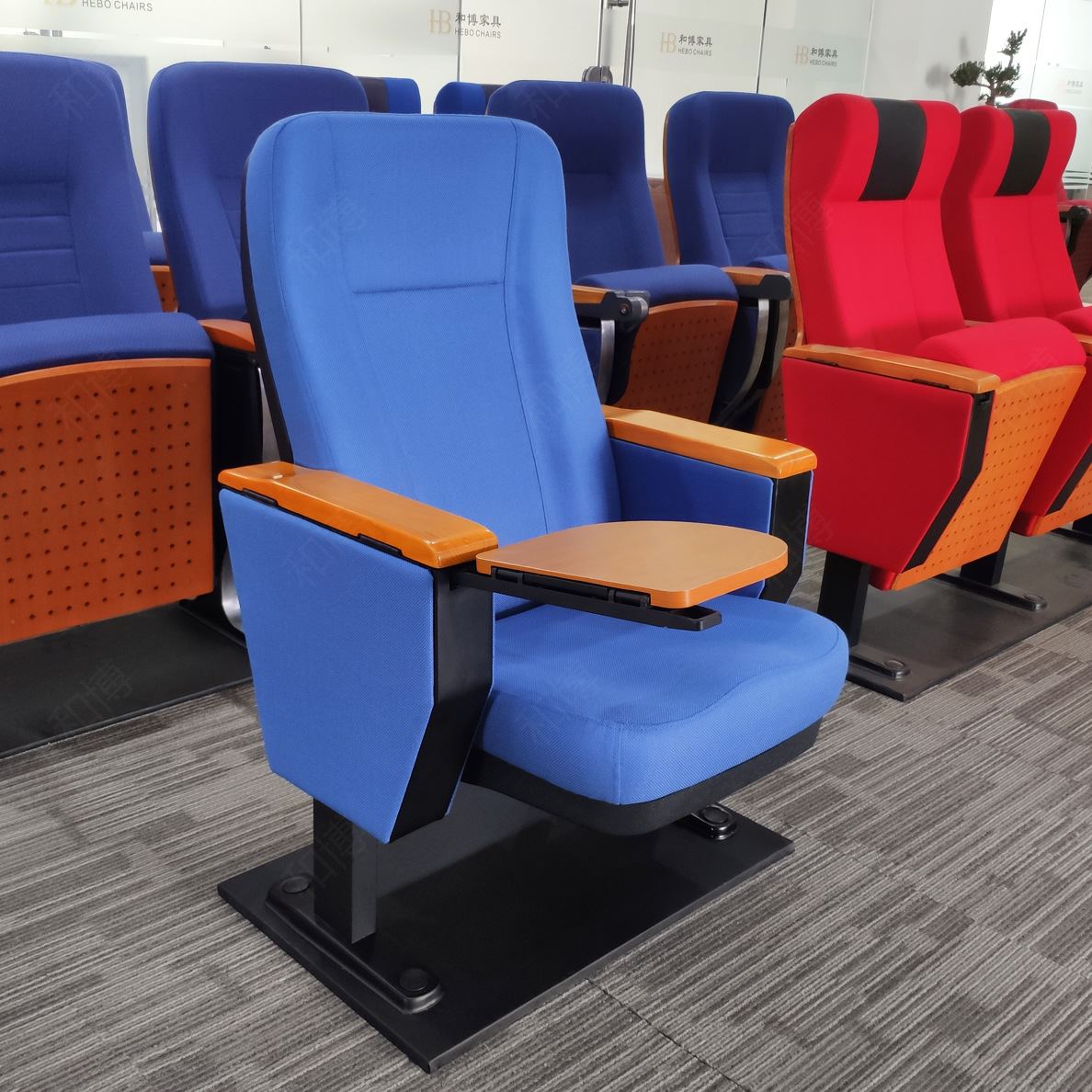 厂家直销礼堂椅学校报告厅座椅阶梯教室联排椅剧院影院椅木板排椅