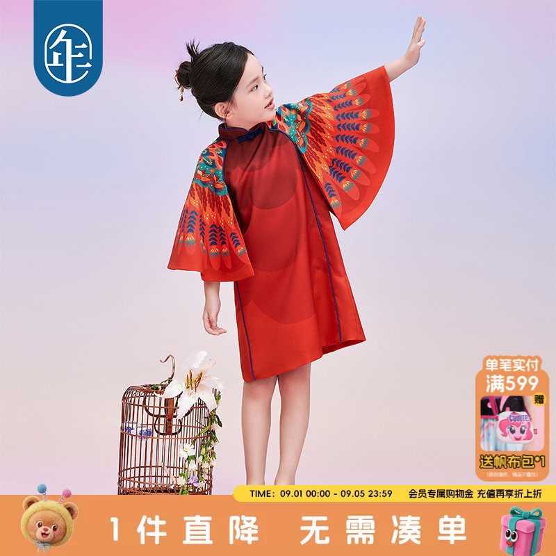 年衣春秋款国风女童旗袍连衣裙图片