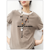 BALIANG「捌樑」杈branch 重工腰果花挂腰包链手工编绳流苏项链