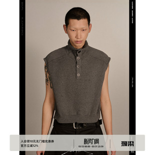 马甲毛衫 BALIANG「捌樑」 调节领短款 STRAW 蓑