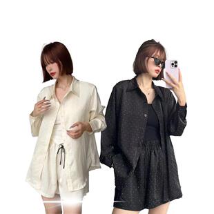 两件套NZ033 短裤 TEEINXX套装 女满天星钻西装