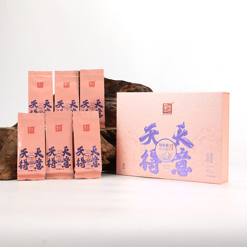 窠岩氏夭夭得意 马头岩半天妖中火四大名丛武夷山大红袍礼盒50g