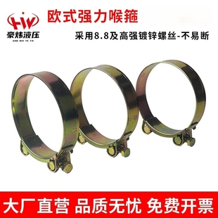 欧式强力喉箍铁镀锌重型卡箍不锈钢箍水带水管油管胶管锁紧箍管箍