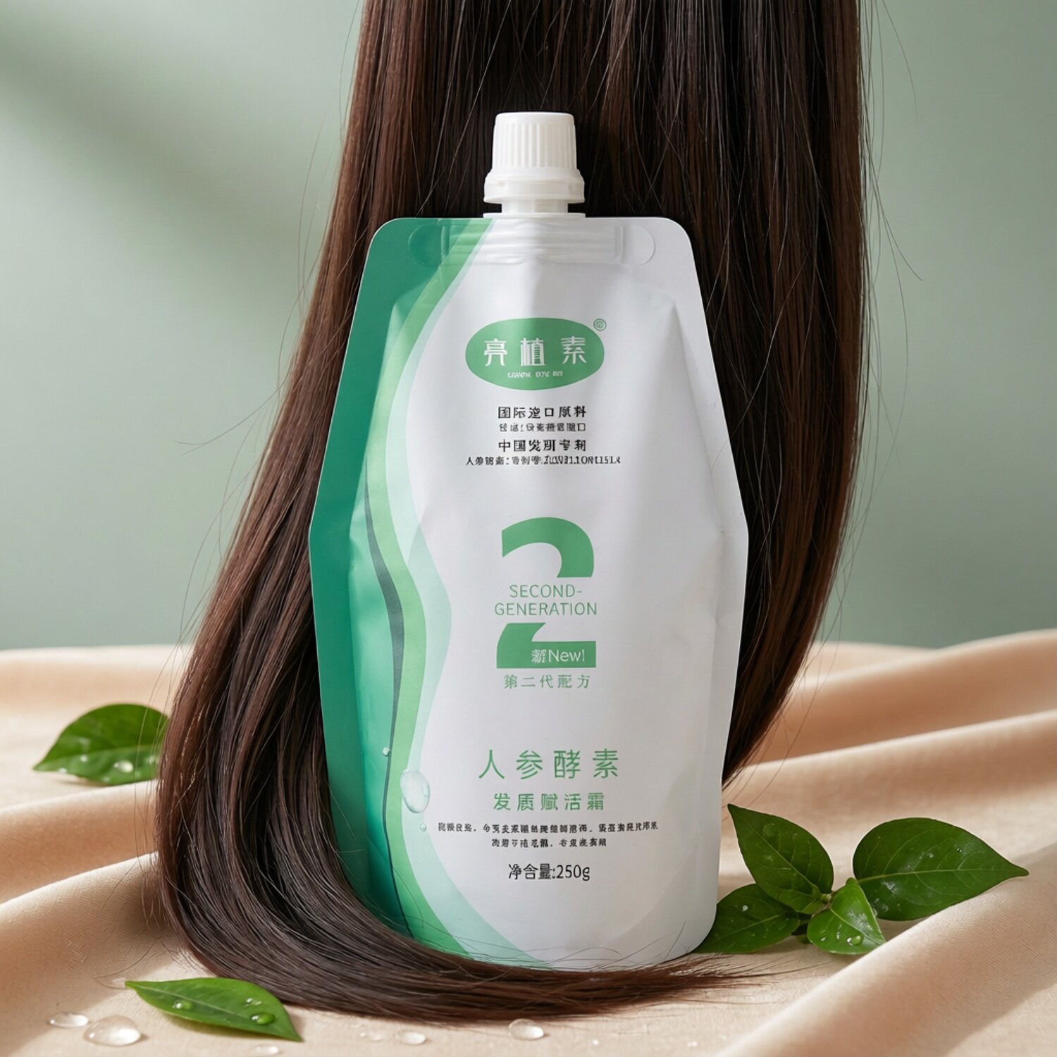 亮植素人参酵素发质赋活霜发膜烫染护理干枯毛躁柔顺发质护发素