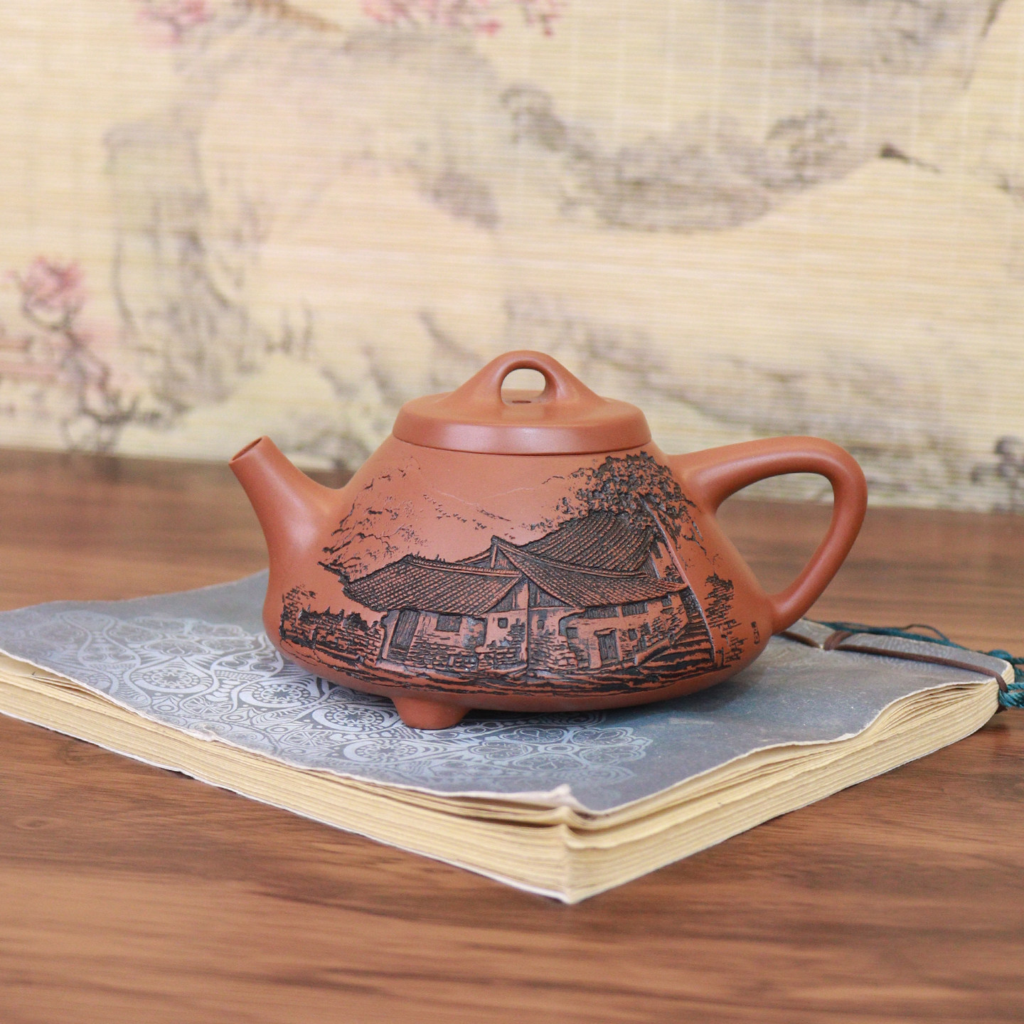 钦州坭兴陶子冶石瓢壶山上壶复古风纯全手工原矿紫泥工艺茶壶茶具