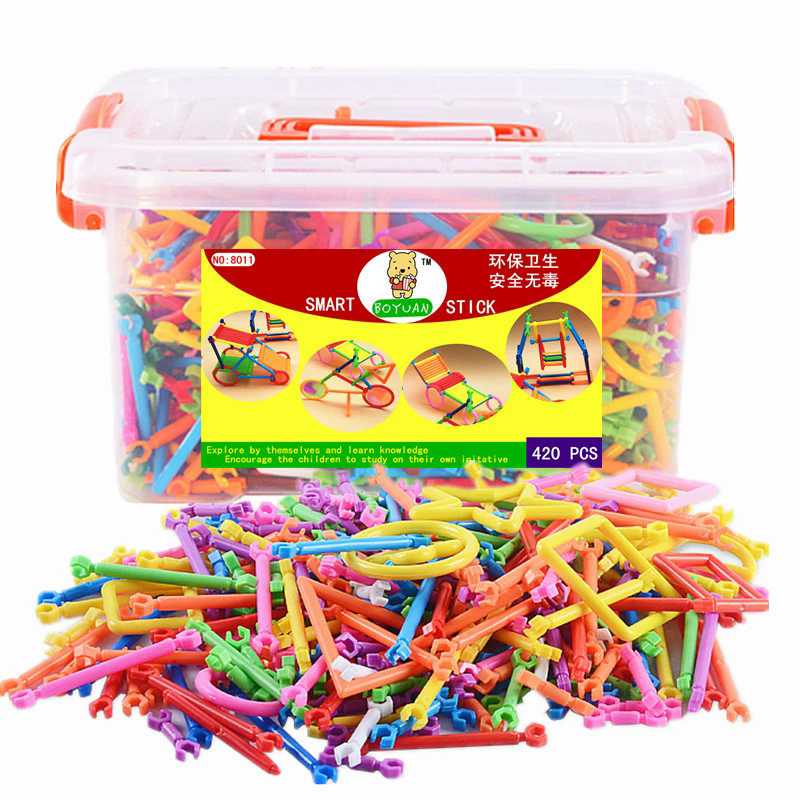 聪明棒益智拼接玩具积木玩具儿童幼儿园手工拼搭拼插塑料模型礼物