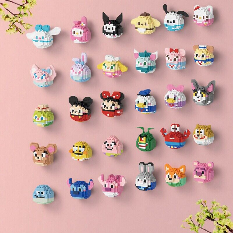 兼容某高达摩蛋卡通动物公仔六一儿童节礼物萌宠益智拼装积木玩具