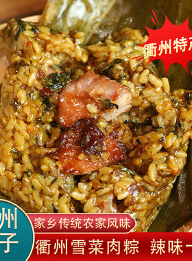 衢州粽子农家手工辣咸菜排骨粽红豆梅干菜端午网红肉粽龙游芋头粽