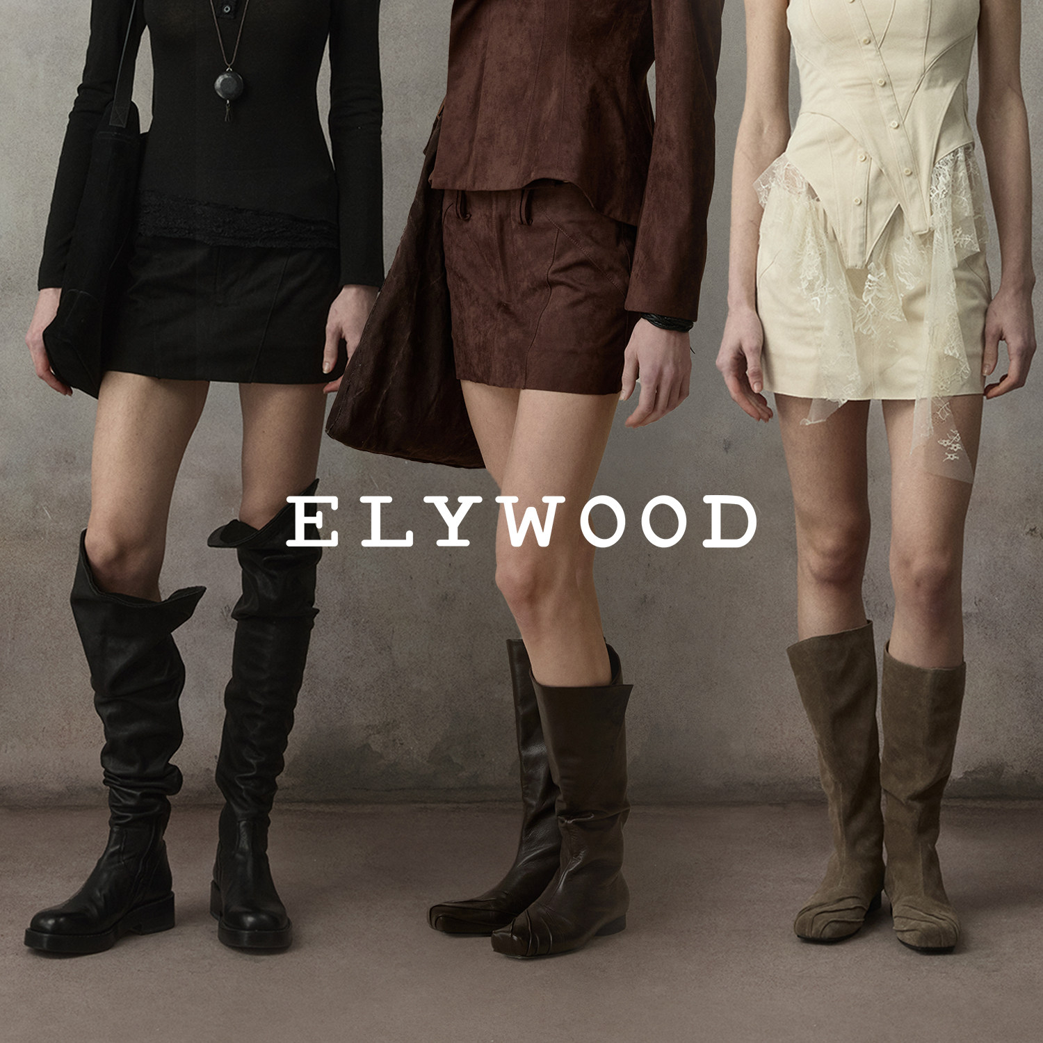 Elywood人造麂皮超短裙裤图片
