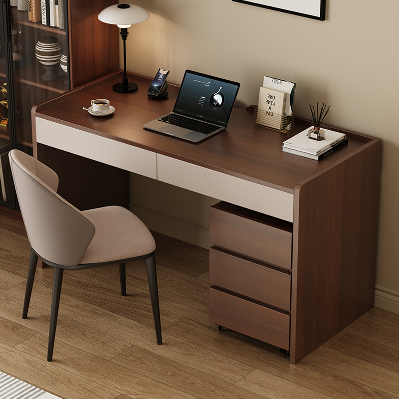 【岩板桌面易打理】实木书桌