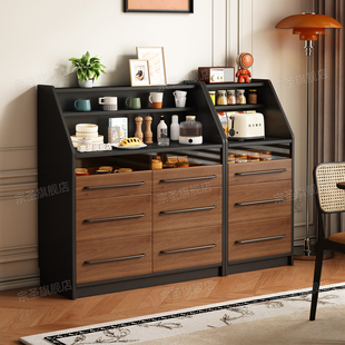 餐边柜家用茶水柜靠墙一体柜子储物柜客厅置物柜小型厨房边柜橱柜