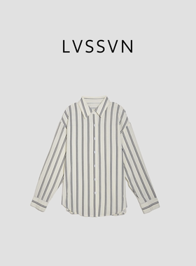 【阳子yz&LVSSVN/露裳】2025棉麻混纺轻奢女士条纹衬衫 X-31659