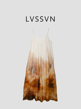 【阳子yz&LVSSVN/露裳】时尚轻奢女士亚麻吊带连衣裙 L-31593