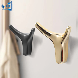 衣帽间挂钩打孔固定单个入户门后玄关挂衣钩大全衣柜侧面墙上挂勾