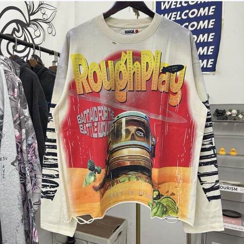 Roughplay潮牌字母烫钻复