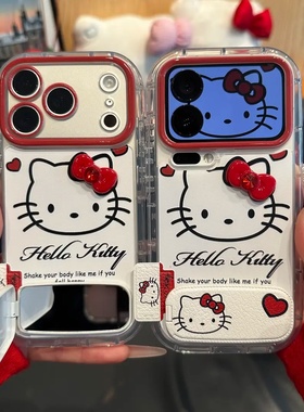 立体蝴蝶结凯蒂猫oppoReno13pro手机壳Reno12/11/10新款Reno7SE镜头全包k12卡通A97防摔女创意可爱a53保护套