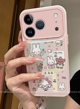 软萌粉色兔子小猫适用vivox200pro手机壳x100/x90卡通s30promini新款y200i气垫防摔可爱iqoo u3x少女保护套