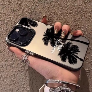 reno14 12创意findx9pro高级a6gt男女k13软1加turbo6防摔保护套 小众椰子树适用opporeno15c手机壳新款 个性