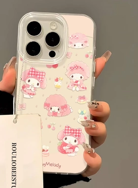 imd小粉羊美乐蒂手机壳oppofindx8卡通Reno13/12/11/9新款k12情侣a5pro大孔a3全包a2/a1软ace保护套