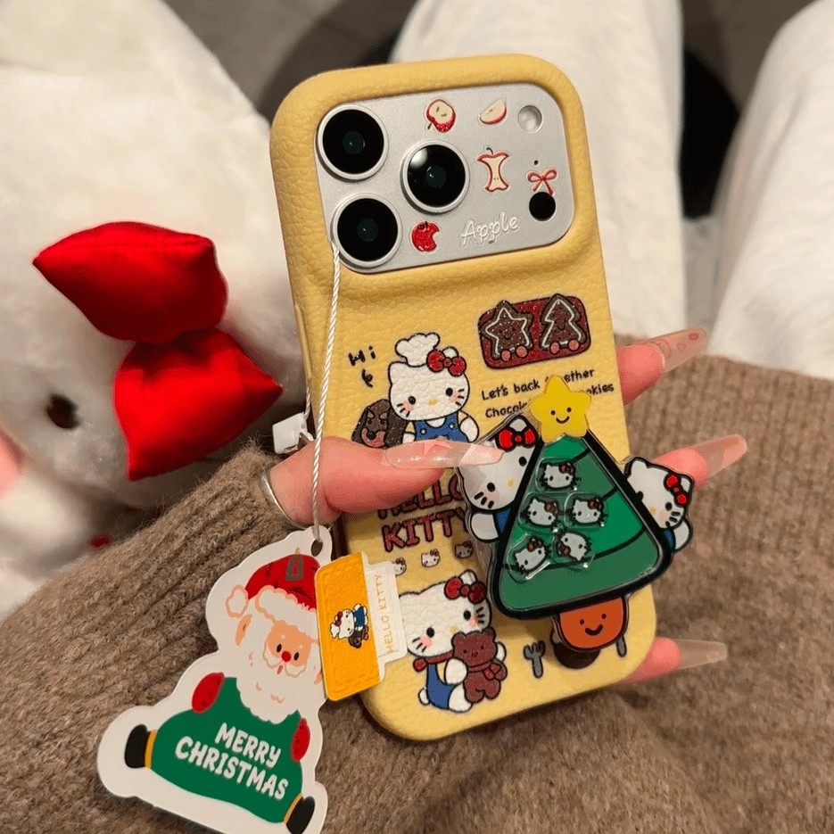 厨师凯蒂圣诞树支架适用苹果17promax手机壳iphone16plus创意15pro新款可爱14/13带支架11女款xs防摔软保护套,3C数码配件,手机保护套/壳,淘宝优惠券,粉丝福利购,淘宝优惠卷