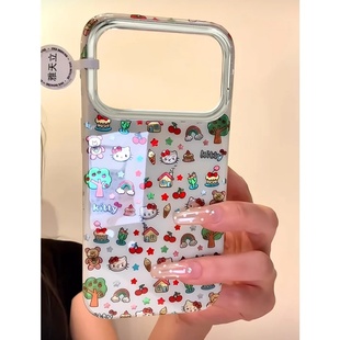 x8可爱k13turbopro超好看a5少女心ace6保护套 卡通findx9 满屏甜品凯蒂适用oppoReno14pro手机壳Reno13 12新款