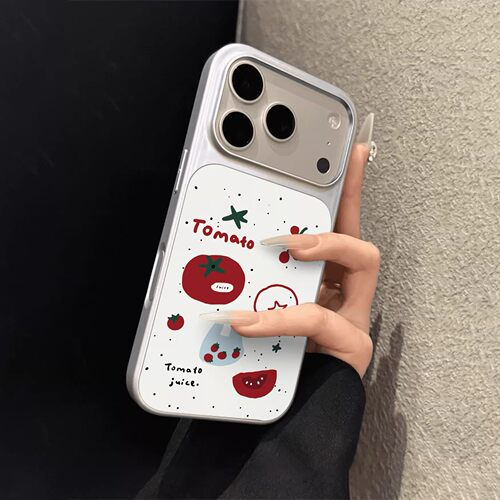 韩系西红柿个性适用opporeno15c手机壳新款reno14/13/12简约findx9pro小众女款findx8s+大孔1加15防摔保护套