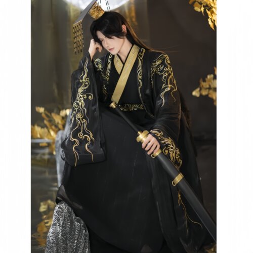 书禹「鎏夜」新款腹黑系cos汉服男女款重工刺绣酷飒霸气侠客影视