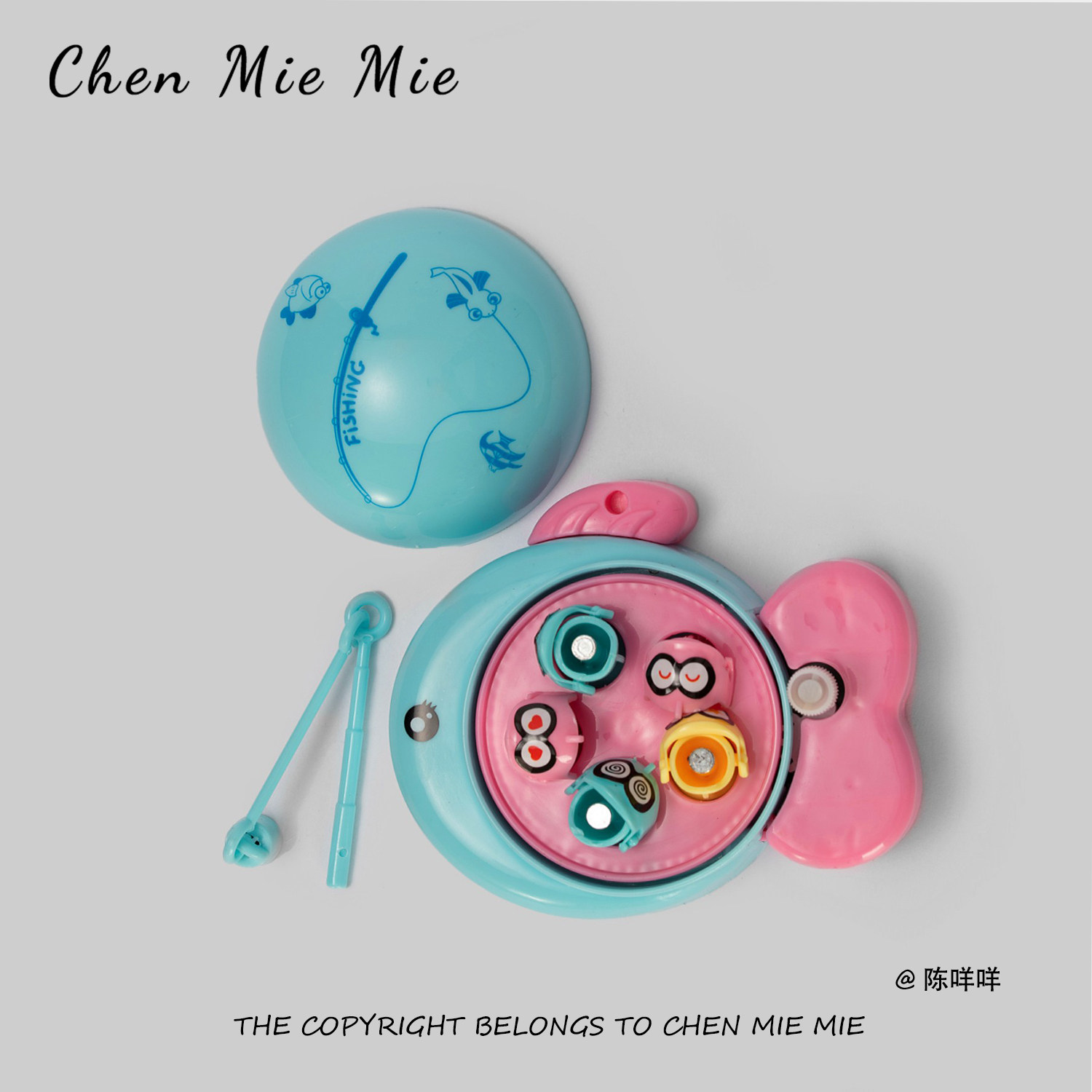 「无聊了钓条小鱼儿玩」上链发条过家家玩具迷你小号钓鱼游戏机过