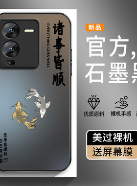 适用vivos15手机壳新款S15e保护套硅胶s15pro软外壳S15pro镜头带防摔s15后盖诸事皆顺男女肤感磨砂金属漆玻璃