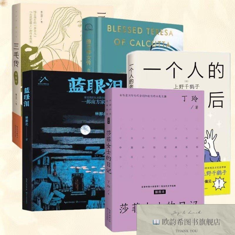 全新正版德兰修女传+三毛传+一个人的老后+蓝眼泪+莎菲女士的日记