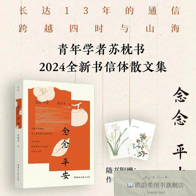 全新正版念念平安 青年作家学者译者苏枕书的2024全新书信体散文
