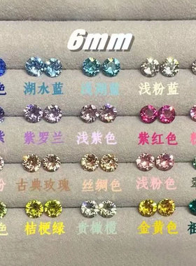 316钛钢6mm爆闪耳钉女洗澡免摘2026春不掉色不易过敏耳蜗耳骨耳环