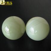 阿富汗青白玉石健身球手把件老年人玉手球手掌把玩件直播货源