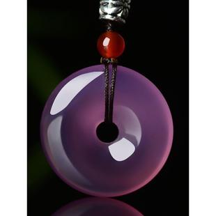 巴西天然玛瑙玉髓平安扣红绿粉糖色平安扣吊坠挂坠项链坠子情侣款