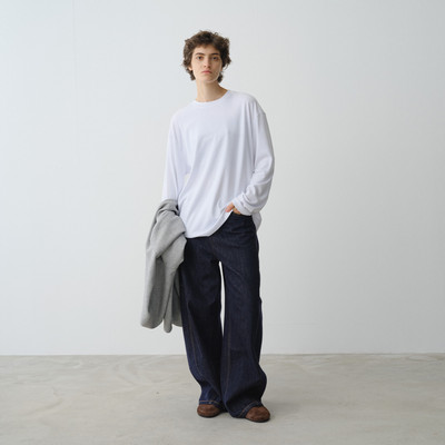 SILAVIE宽松休闲阔腿蛋形牛仔裤