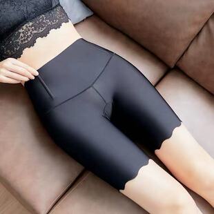 五分裤塑腰收复安全裤 女高腰冰丝提臀 塑身保险打底裤 夏 防走光
