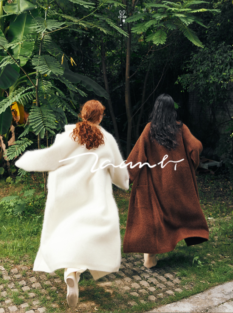 Zaanli暂离23秋冬绒感针织大衣