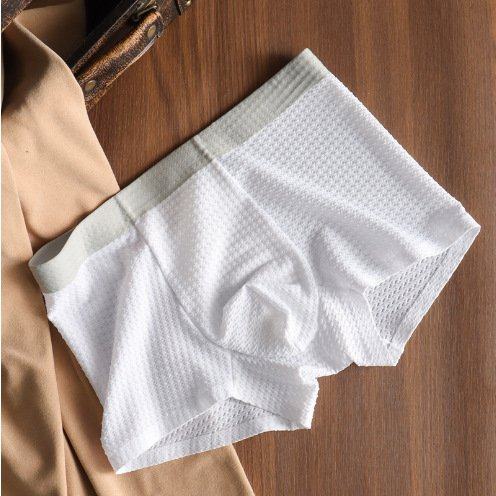 新款冰丝提花男士无痕平角内裤镂空透气速干弹力3D男士四角内裤,女士内衣/男士内衣/家居服,男平角内裤,淘宝优惠券,粉丝福利购,淘宝优惠卷