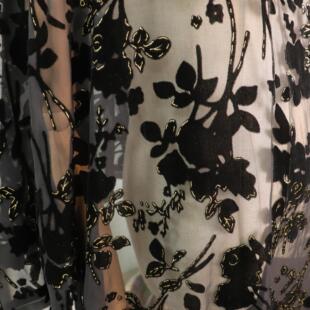 烂花梭织丝绒锦粘绒印花面料睡裙连衣裙旗袍女装布料