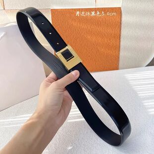 新款皮带女士高级感腰带进口牛皮连衣裙杨树林真皮百搭牛仔裤腰封