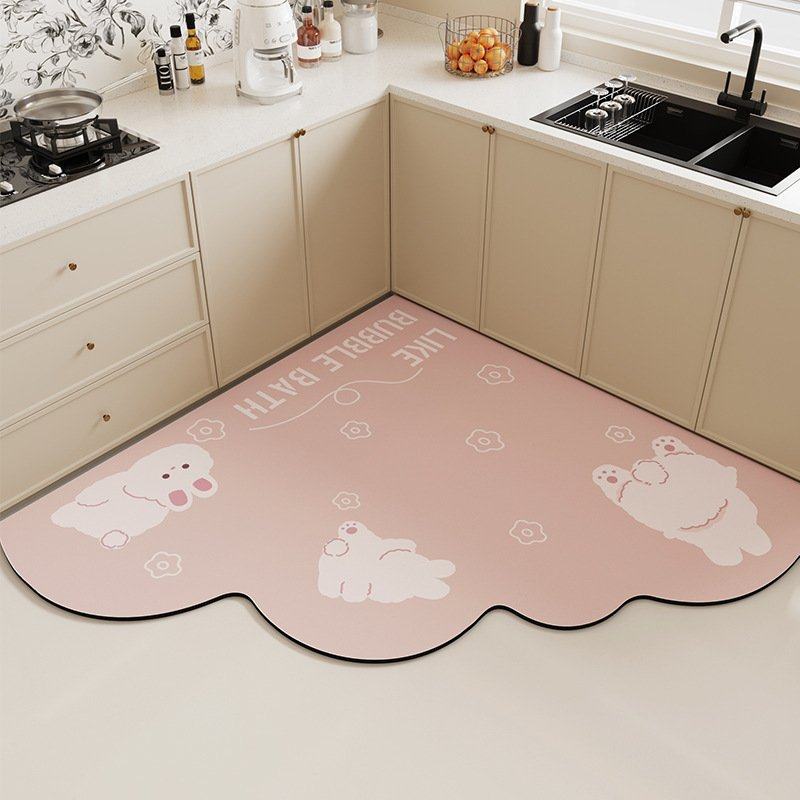 厨房专用地垫吸水吸油耐脏脚垫厨房地面防滑垫家用进门垫卡通地毯,居家布艺,厨房地垫,淘宝优惠券,粉丝福利购,淘宝优惠卷
