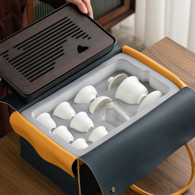 xyt旅行功夫茶具套装家用泡茶便携式户外小套轻奢简约盖碗茶杯,餐饮具,旅行茶具,淘宝优惠券,粉丝福利购,淘宝优惠卷