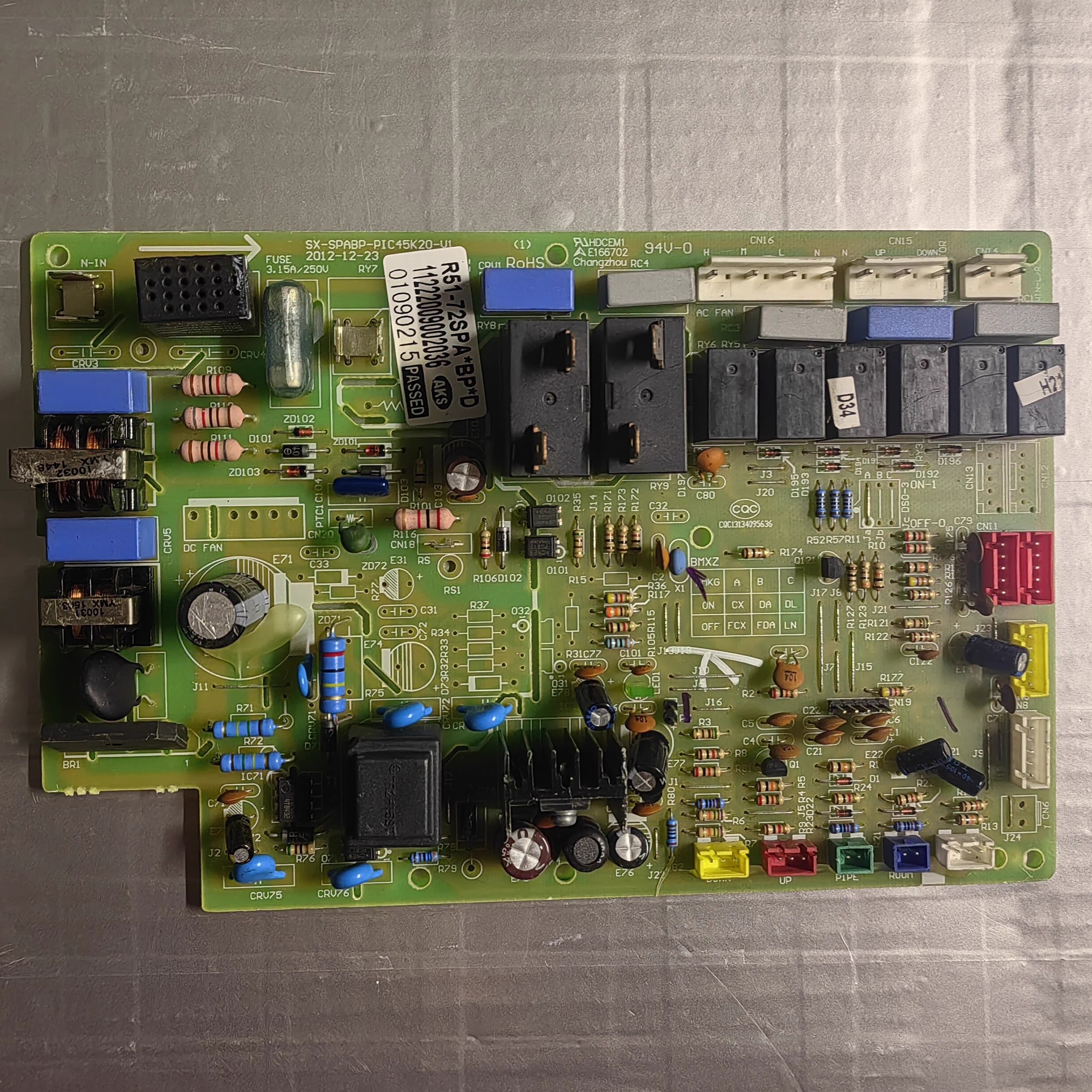 奥克斯变频空调内机电脑板SX-SPABP-PIC45K20-V1 R51-72SPA*BP*D