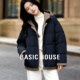 小个子短款 百家好连帽撞色羽绒服女冬季 保暖加厚外套 House Basic