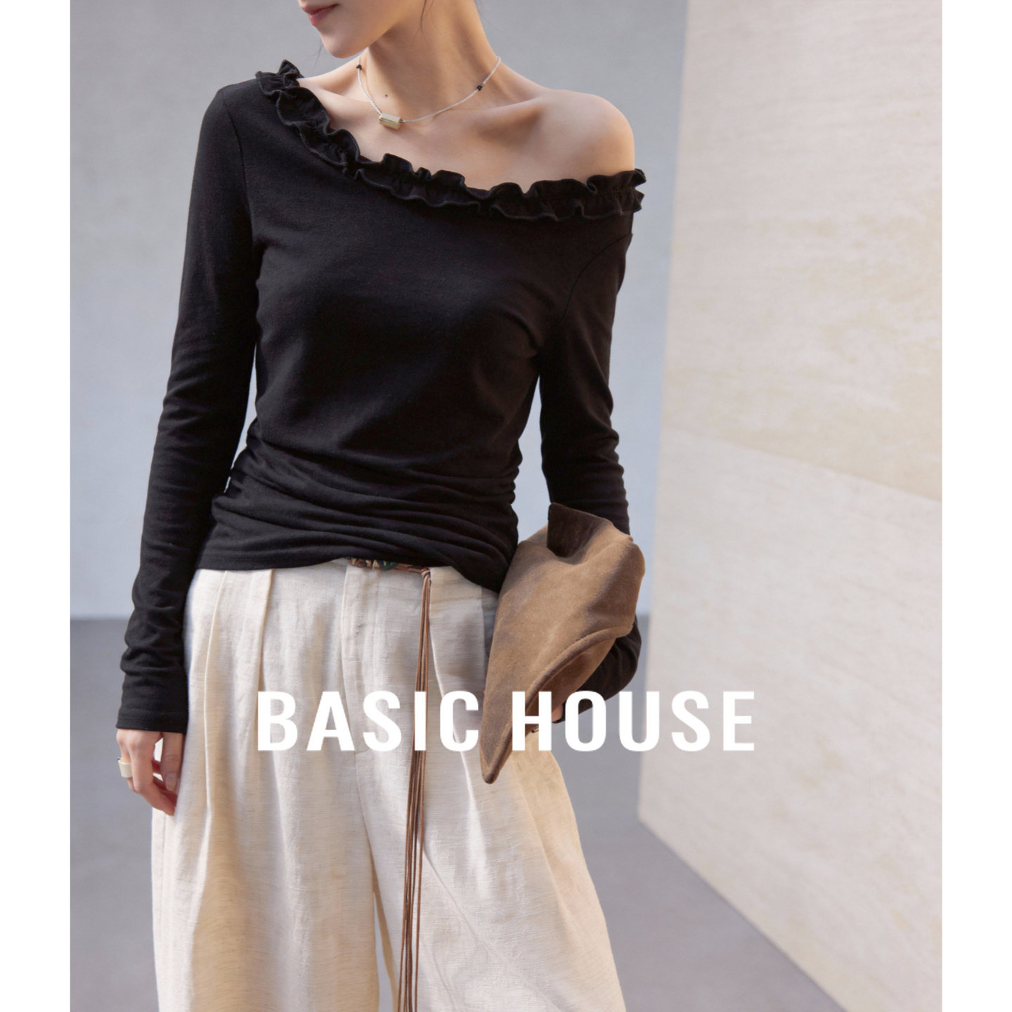 百家好黑色花边领长袖T恤女春季2026新款内搭设计感宽松显瘦上衣,女装/女士精品,T恤,淘宝优惠券,粉丝福利购,淘宝优惠卷