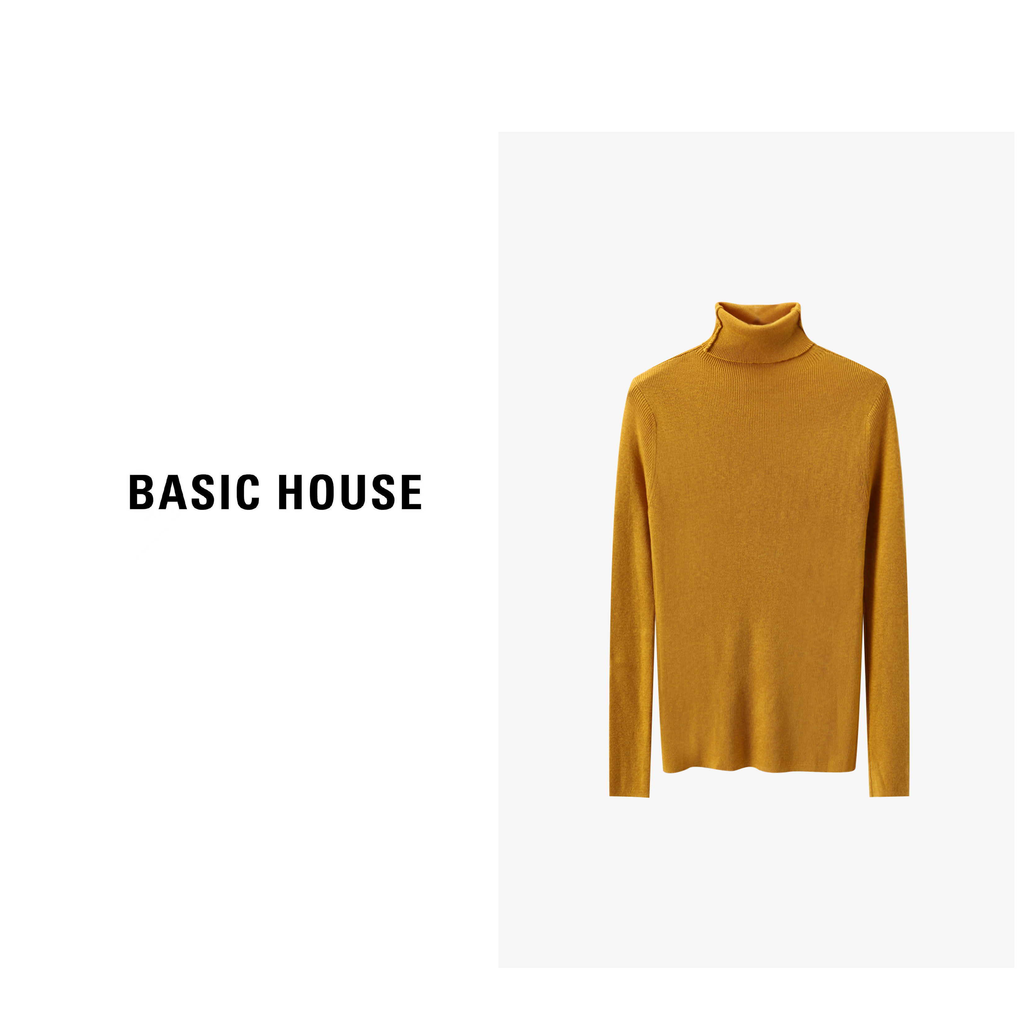 保暖舒适绵羊毛高领针织衫