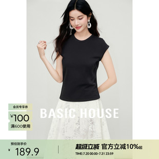 純色短袖 圓領(lǐng)T恤好夏季 House 新款 清新簡約T恤女 百家基礎(chǔ)款 Basic