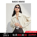 House 女新款 百家好翻领帅气皮衣短款 Basic 春美式 复古小个子外套