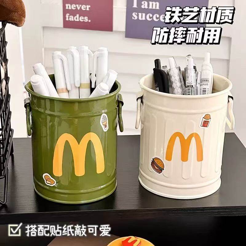 麦门永存笔筒网红趣味麦当劳薯条创意插花瓶摆件桌面化妆刷收纳盒,文具电教/文化用品/商务用品,笔筒,淘宝优惠券,粉丝福利购,淘宝优惠卷