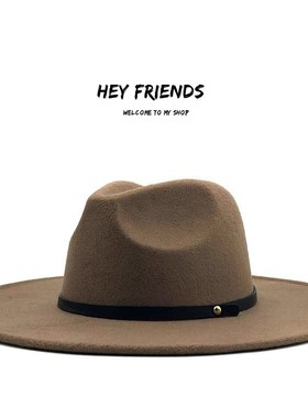Women Men Wool Vintage Gangster Trilby Felt Fedora Hat caps
